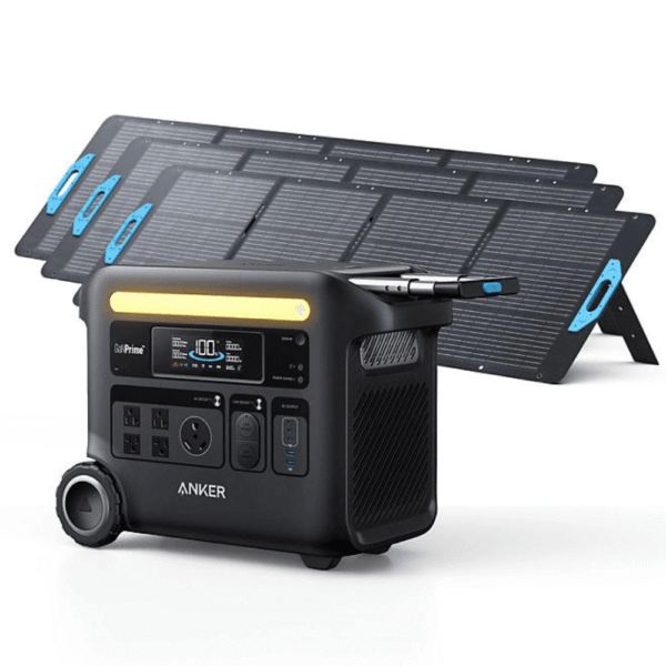 Anker SOLIX F2600 Portable Power Station – 2560W/2400W with 3 200W Solar Panel